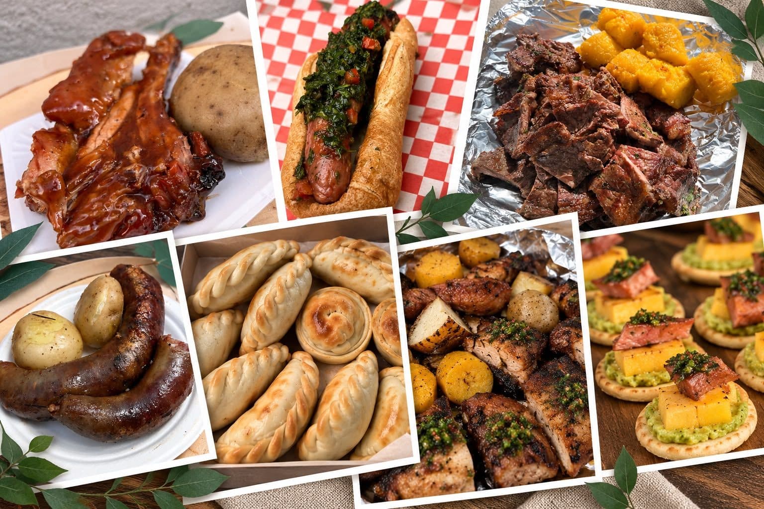 Menús de El Rolo: cortes, chorizo, empanadas, piña asada y bocados con chimichurri